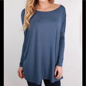 Piko Long Sleeve Blue Shirt